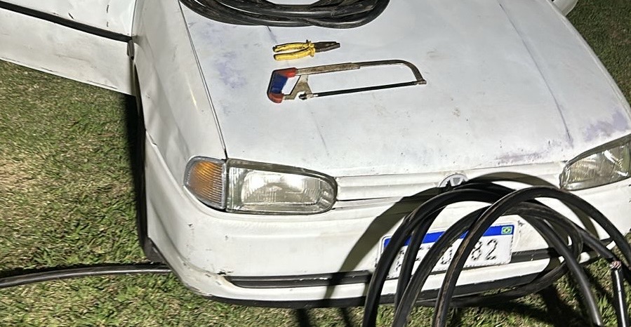 Quarteto é preso furtando fiação elétrica em Arapongas