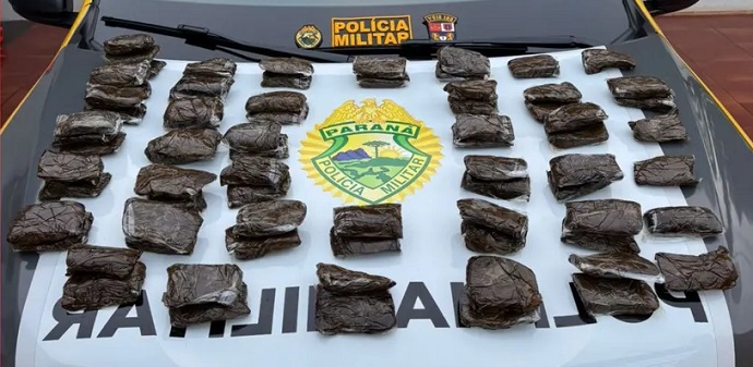 Prejuízo: PM apreende R$ 135 mil em maconha na cidade de Arapongas